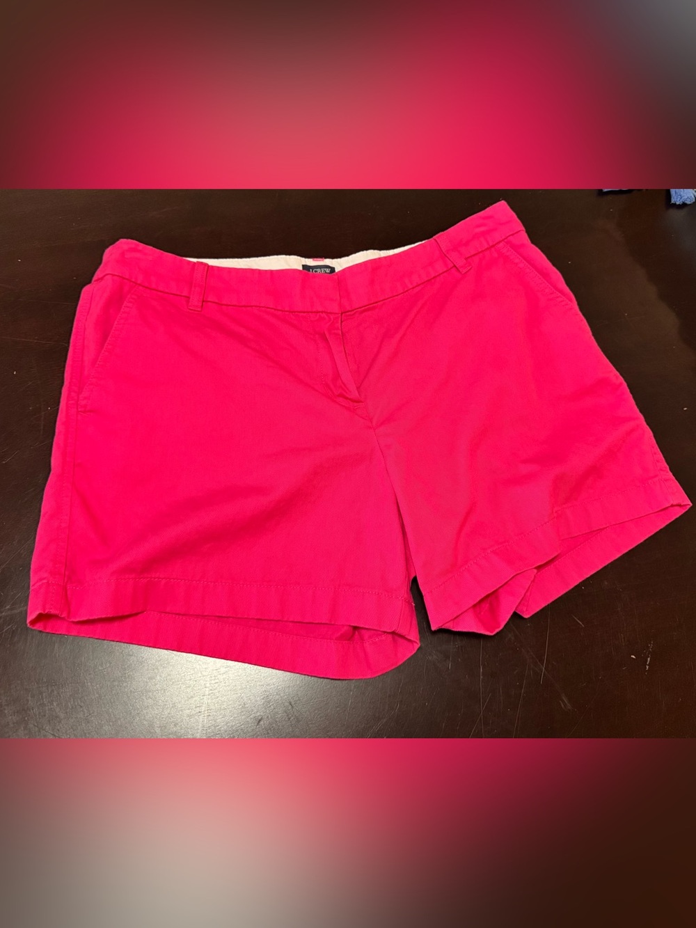 J. Crew Women's Pink (Nantucket Redish) Classic Chino Shorts
